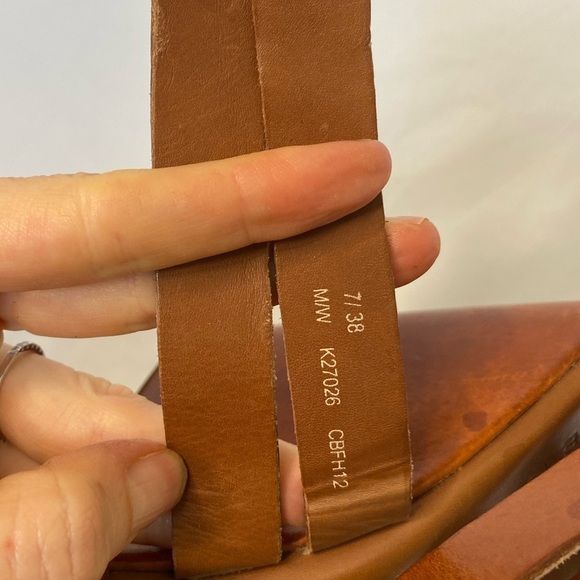 Kork-Ease Platform wedge heels rusty brown leather, strappy, size 38 size 7 - Picture 9 of 14